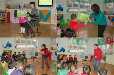 濟南市七里山幼兒園:&ldquo;大手牽小手 書香飄滿園&rdquo;活動